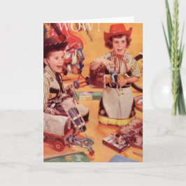 Ein Cowboy-Weihnachten Feiertagskarte