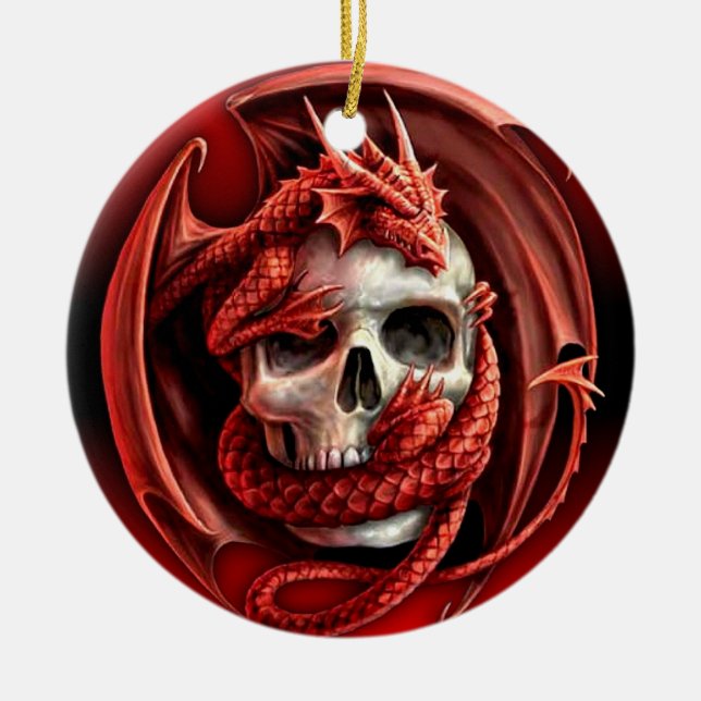 Ein cr�ne für Halloween - Keramik Ornament (Vorne)