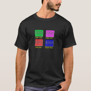 ein croc zwei croc, rotes croc Blau croc T-Shirt