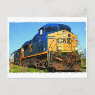 Ein CSX-Zug Postkarte