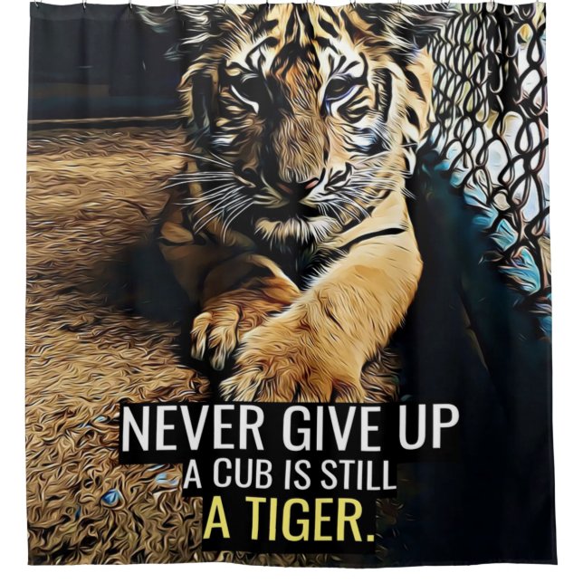 Ein Cube ist noch ein Tiger Duschvorhang (Vorderseite)