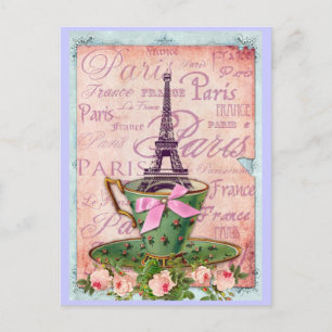 Ein Cup der Tour Eiffel Postkarte