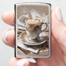 Ein Cup in Cappuccino Abstrakt Art #1