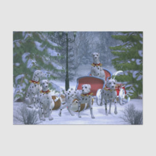 Ein Dalmatiner Weihnachten und sein Dalmatiner Ren Seidenpapier