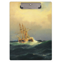 Ein Dampfschiff im Sturm im Atlantischen Ozean