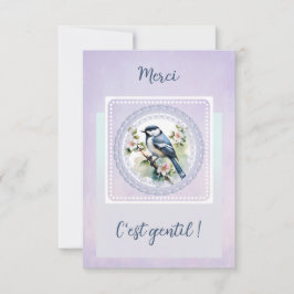 Ein Dank voller Zartheit – blauer Vogel Dankeskarte