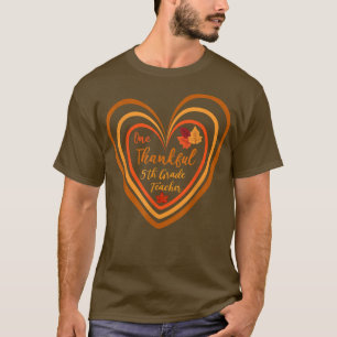 Ein dankbar 5. Klasse Lehrer Regenbogen Herzlichen T-Shirt