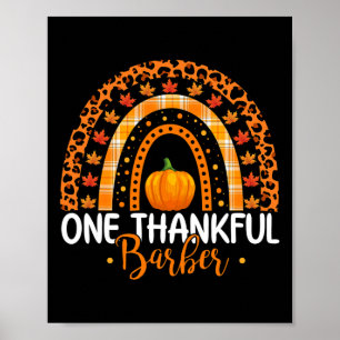 Ein dankbarer Barber Rainbow Boho Fall Erntedank Poster