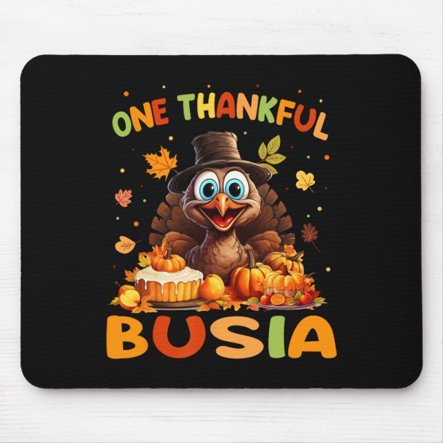 Ein dankbarer Busia Graphic Fall Erntedank Mousepad (Vorne)