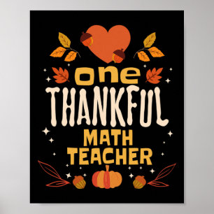 Ein dankbarer Erntedank für Mathematiklehrer Fall Poster