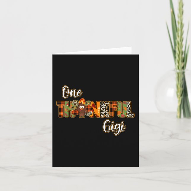 Ein dankbarer Gigi-Truthahn segnete Gigi-Kürbis al Karte (Vorderseite)