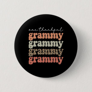 Ein dankbarer Grammy-Herbstlaub im Herbst Danke Button