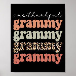 Ein dankbarer Grammy-Herbstlaub im Herbst Danke Poster