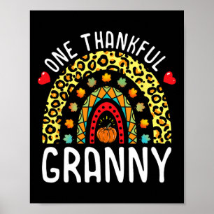 Ein dankbarer Granny Erntedank Rainbow Leopard F Poster
