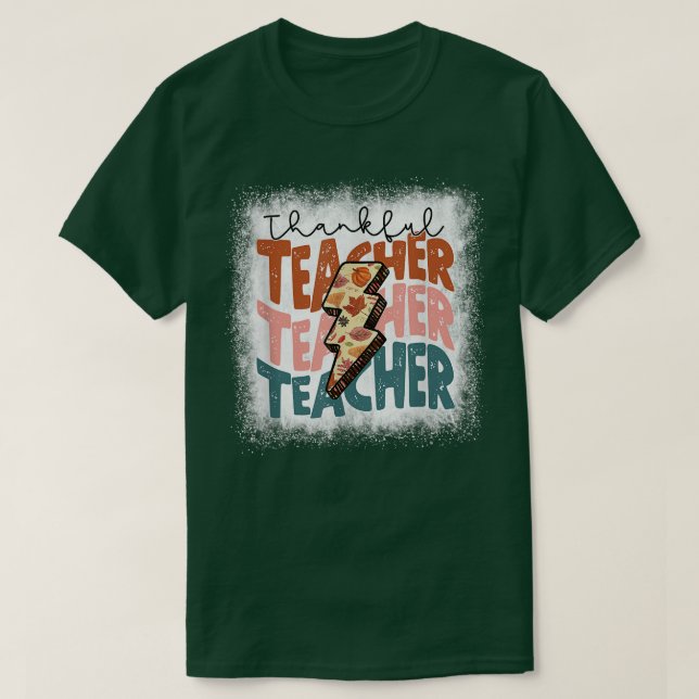 Ein dankbarer Lehrer-Erntedank ist geblasen T-Shirt (Design vorne)