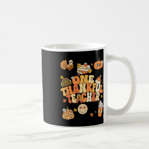 Ein dankbarer Lehrer-Erntedank kehrt Herbst zurück Kaffeetasse
