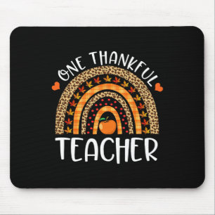 Ein dankbarer Lehrer Erntedank Rainbow Leopard Mousepad