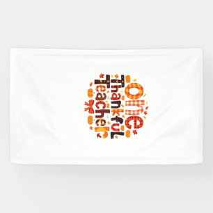 Ein dankbarer Lehrer Herbst Thanksgiving Kürbis C Banner