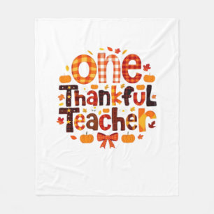 Ein dankbarer Lehrer Herbst Thanksgiving Kürbis C Fleecedecke