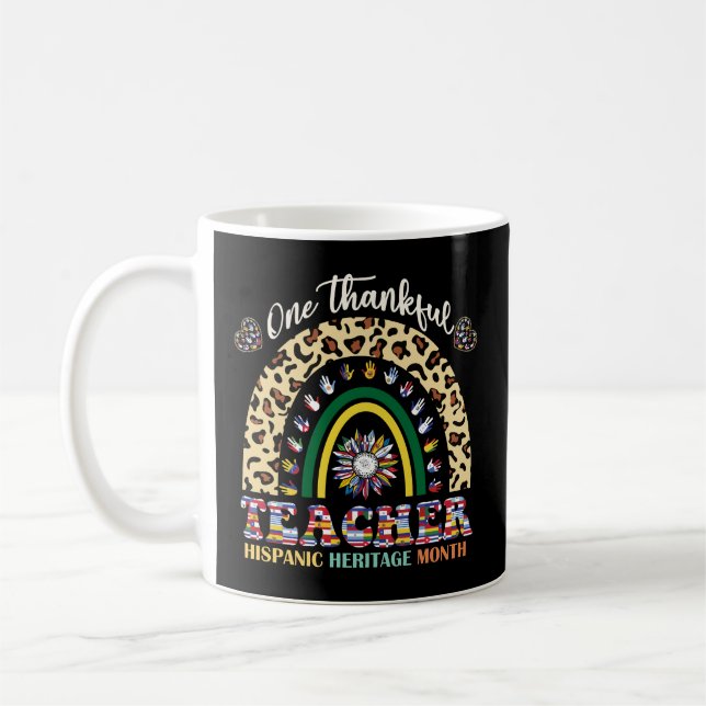 Ein dankbarer Lehrer Hispanic Heritage Monat Kaffeetasse (Links)