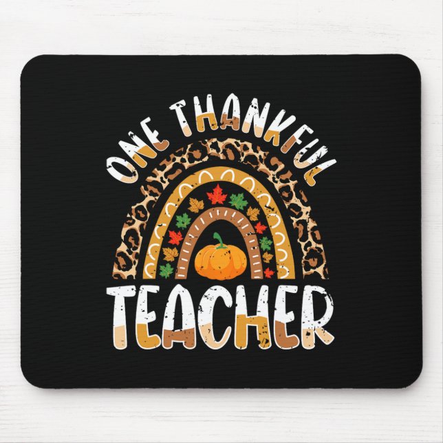 Ein dankbarer Lehrer Niedlicher Erntedank Rainbow  Mousepad (Vorne)