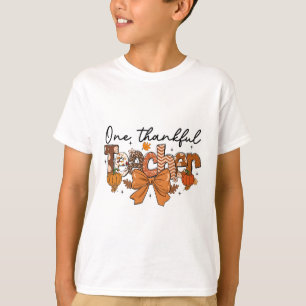 Ein dankbarer Lehrer Pumpkin Fall Coquette Bow Tha T-Shirt