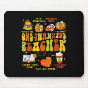 Ein dankbarer Lehrer Retro Groovy Lehrer Thanksgi Mousepad