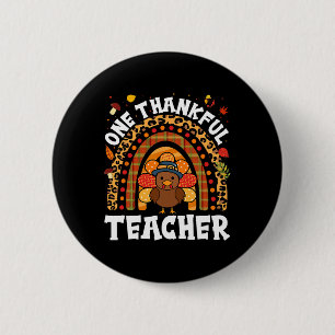 Ein dankbarer Lehrer Türkei Erntedank Rainbow F Button