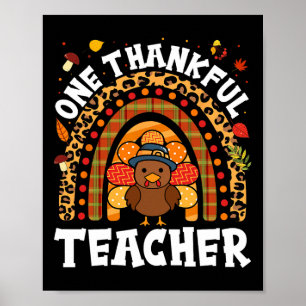 Ein dankbarer Lehrer Türkei Erntedank Rainbow F Poster