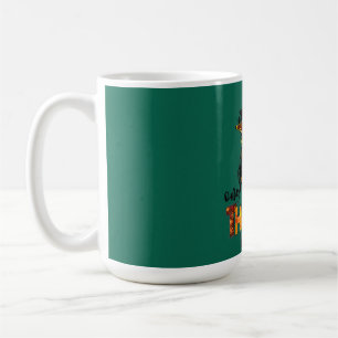 Ein dankbarer Mama Funny Messy Bun Herbst Herbst a Kaffeetasse