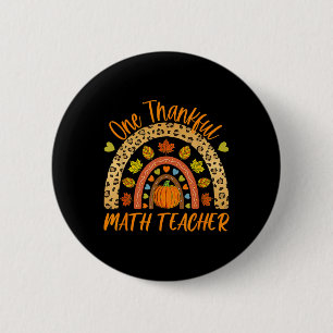 Ein dankbarer Mathematiklehrer Spaß Erntedank Herb Button