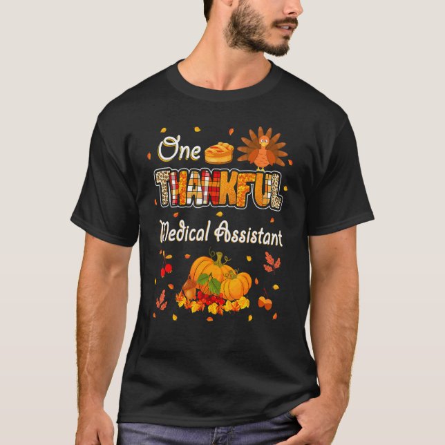Ein dankbarer medizinischer Assistent fällt Herbst T-Shirt (Vorderseite)