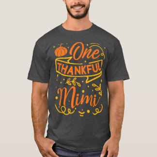 Ein dankbarer Mimi Pumpkin Autumn Leaves Fall Dank T-Shirt