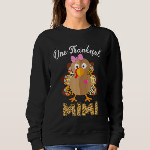 Ein dankbarer Mimi Türkei Familie Leopart Thankgiv Sweatshirt