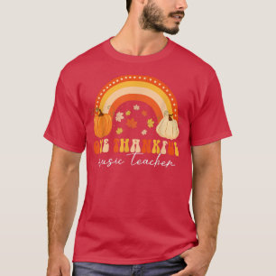 Ein dankbarer Musiklehrer Pumpkin Rainbow Fall The T-Shirt