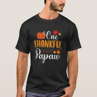 Ein dankbarer Papaw Erntedankfest Herbst Kürbis T-Shirt