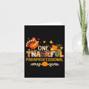 Ein dankbarer Paraprofi der Türkei Herbst Danke Karte