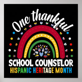 Ein dankbarer Schulberater für das hispanische Erb Poster