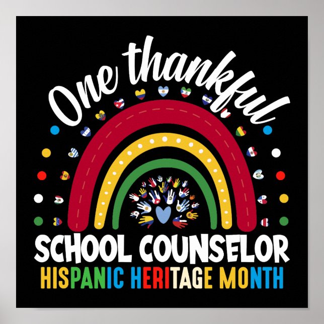 Ein dankbarer Schulberater für das hispanische Erb Poster (Vorne)