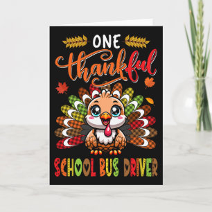Ein dankbarer Schulbusfahrer Erntedankfest Job Te Karte