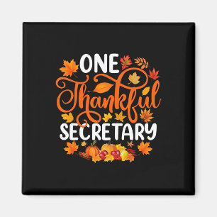 Ein dankbarer Sekretär Funny Fall Herbst Thanksgiv Magnet
