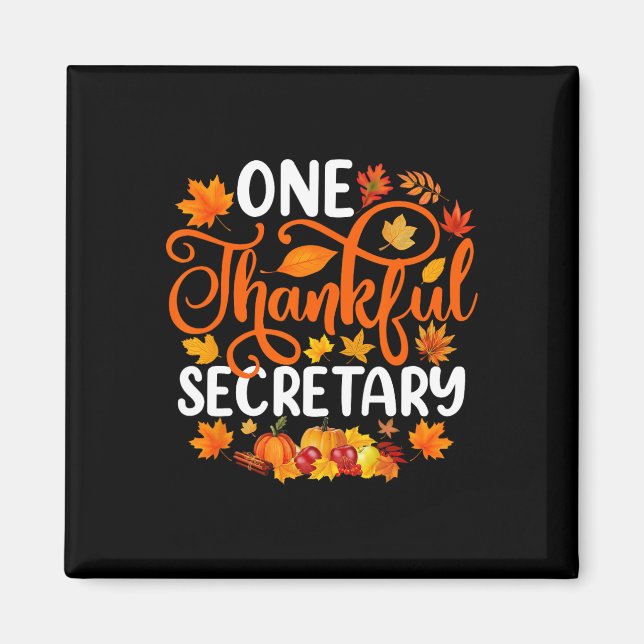 Ein dankbarer Sekretär Funny Fall Herbst Thanksgiv Magnet (Vorne)