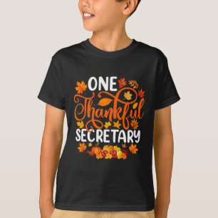 Ein dankbarer Sekretär Funny Fall Herbst Thanksgiv T-Shirt