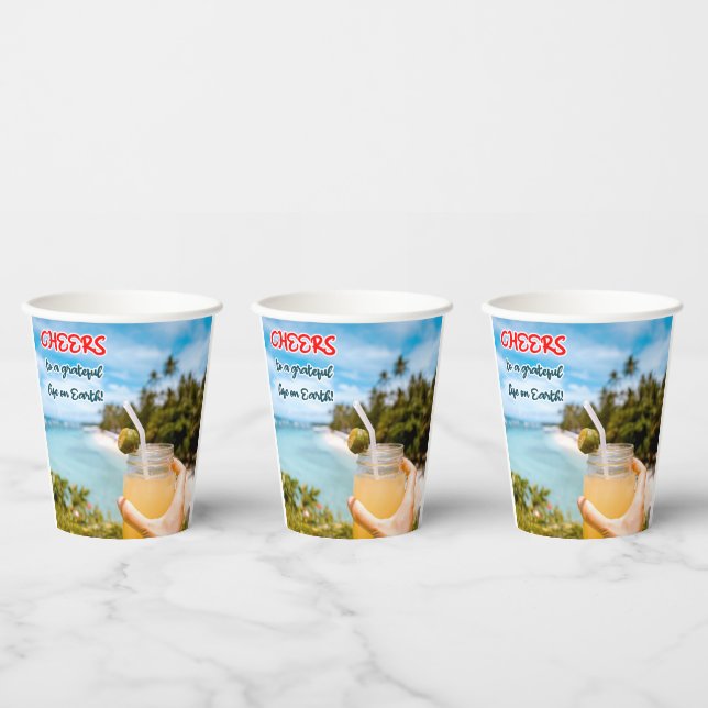 Ein dankbares Leben auf Erden Pappbecher (Multi)