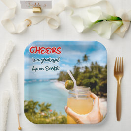 Ein dankbares Leben auf Erden Pappteller