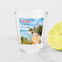 Ein dankbares Leben auf Erden Schnapsglas