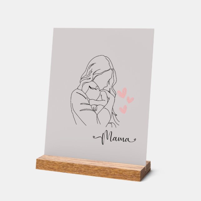 Ein danke an alle mamas acrylschild (Winkel)