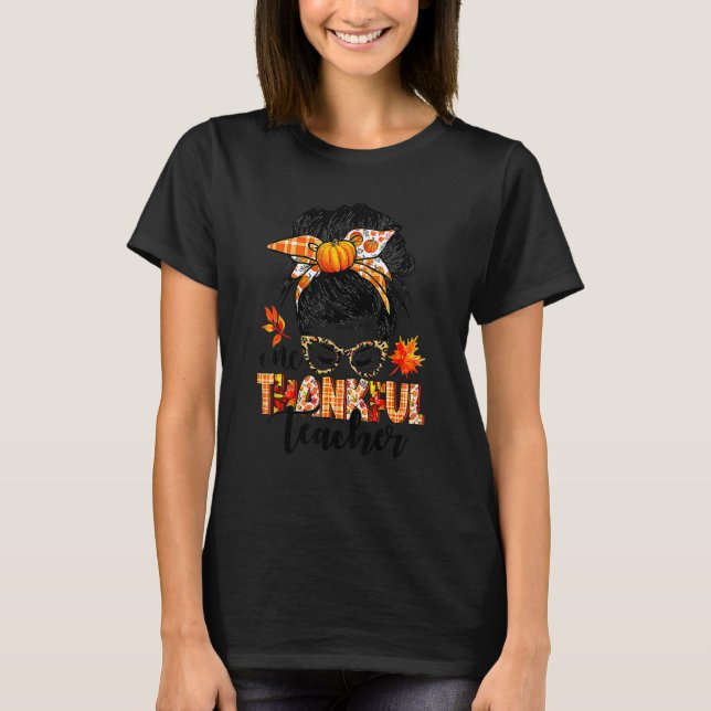 Ein dankenswerter Erntedank, Messy Bun Fall A T-Shirt (Vorderseite)