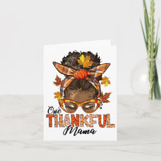 Ein dankenswerter Mama Black Messy Bun Herbst als Karte