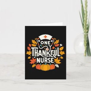 Ein dankenswerter Nurse Türkei Erntedank Scrub Top Karte